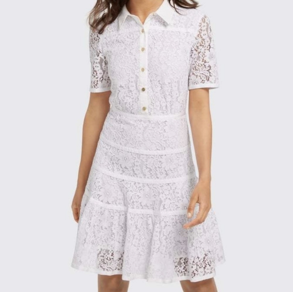 DRAPER JAMES Meadow Lace Shirt Dress